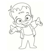 Frankenstein child version coloring