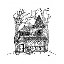 A haunted house coloring