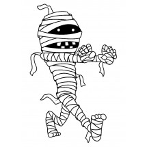 A mummy for Halloween coloring