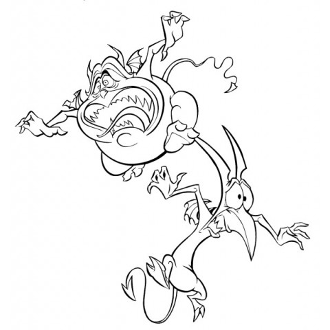 Coloring page - Pain and Panic | Hercules | Free printable coloring pages