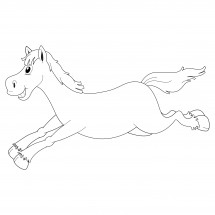 Coloriage Galloping horse