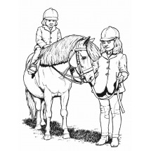 Horse and his rider coloring