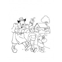 Coloriage Inspector Gadget, Penny and Brain #2