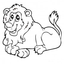 Funny lion coloring