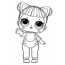 Coloriage Lol Doll Baby Cat