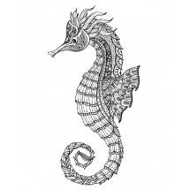 Coloriage Seahorse Mandala