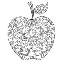 Apple Mandala coloring