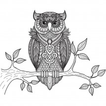 Coloriage Owl Mandala