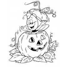 Coloriage Willy in a pumpkin