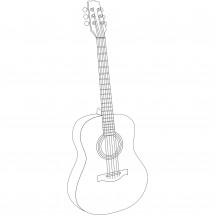Coloriage Acoustic guitar