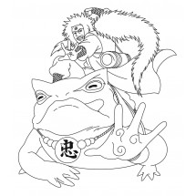 Coloriage Jiraiya on his frog