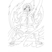 Naruto transforms into Kyubi coloring