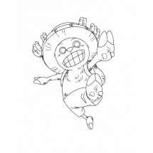 Coloriage Tony Tony Chopper is out for a walk