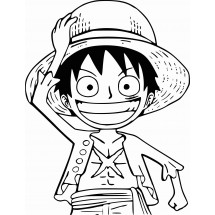 Luffy and his hat coloring