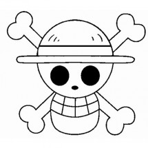 Coloriage Luffy's flag
