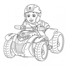 Coloriage Ryder on his motorbike