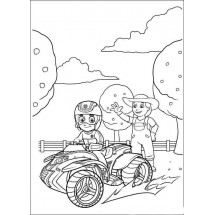 Ryder and Farmer Yumi coloring