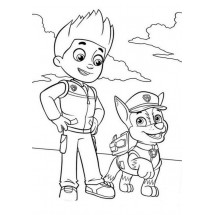 Coloriage Ryder and Chase