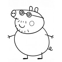 Coloriage Daddy Pig
