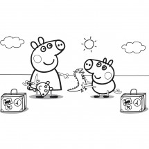 Coloriage Peppa and George