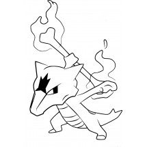 Coloriage Pokémon Alolan Marowak