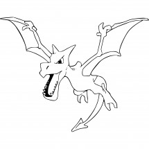 Pokémon Aerodactyl coloring page