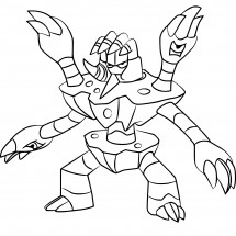 Pokémon Barbaracle coloring page