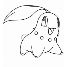 Pokémon Chikorita coloring page