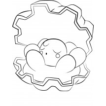 Pokémon Clamperl coloring page