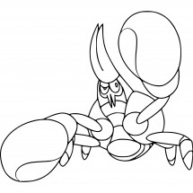 Pokémon Crabrawler coloring page
