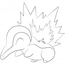 Pokémon Cyndaquil coloring page