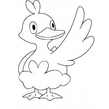 Pokémon Ducklett coloring