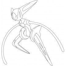 Pokémon Deoxys Speed Form coloring page