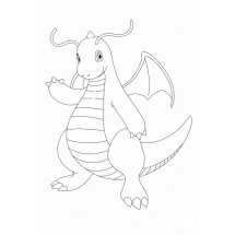 Pokémon Dragonite coloring page