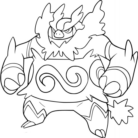 Coloring page - Pokémon Emboar | Pokémon beginning with R | Free ...