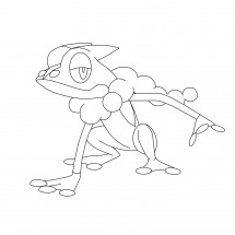 Pokémon Frogadier coloring page