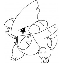 Pokémon Gible coloring page
