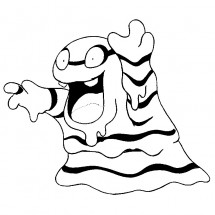 Pokémon Grimer from Alolan coloring