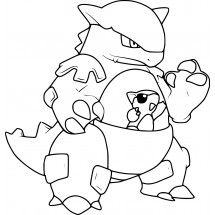 Pokémon Kangaskhan coloring page