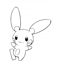 Pokémon Minun coloring page