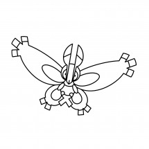 Coloriage Pokémon Mothim