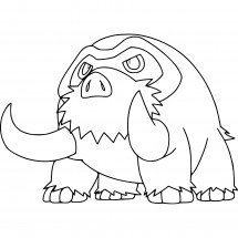 Pokémon Mamoswine coloring page
