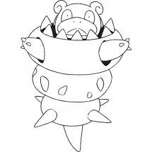 Coloriage Pokémon Mega Slowbro
