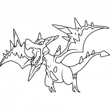 Pokémon Mega Aerodactyl coloring page