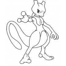 Pokémon Mewtwo coloring
