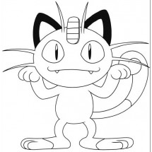 Pokémon Meowth coloring