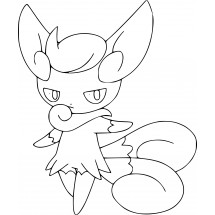 Pokémon Meowstic Female coloring page