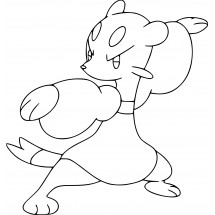 Pokémon Mienfoo coloring page
