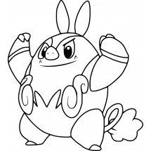 Coloriage Pokémon Pignite