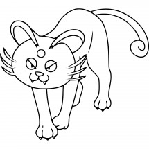 Pokémon Persian from Alolan coloring page